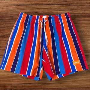 Bamboo‎ Ave. Mens Striped Swim Trunks Shorts Drawstring Pockets Summer Large